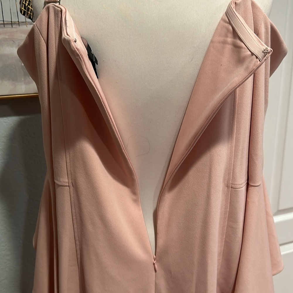 R&M Richards • Blush Cold Shoulder Ruffle Dress • Sz 18W • NWT! - Picture 7 of 11